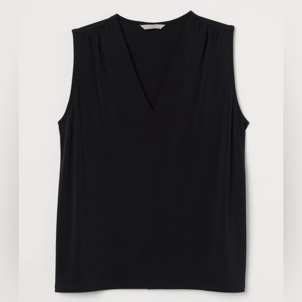 🍁2/$20🍁Ladies black top H&M Size L